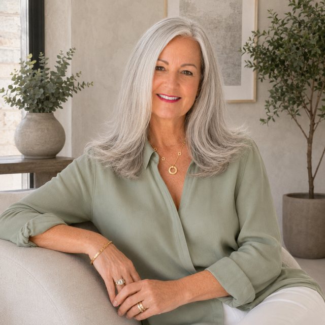 Photograph of Denise Taylor-Dunn at home